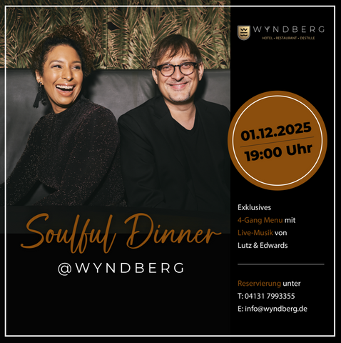 Soulful Dinner am 01.12.2025 um 19:00 Uhr mit Lutz & Edwards