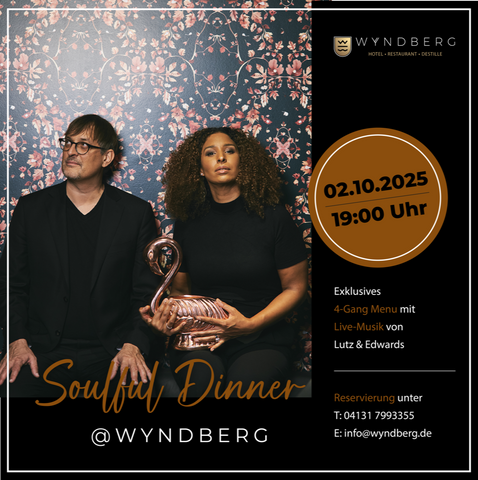Soulful Dinner am 02.10.2025 um 19:00 Uhr mit Lutz & Edwards