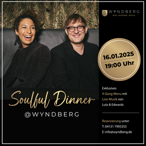 Soulful Dinner am 16.01.2025 um 19:00 Uhr mit Lutz & Edwards