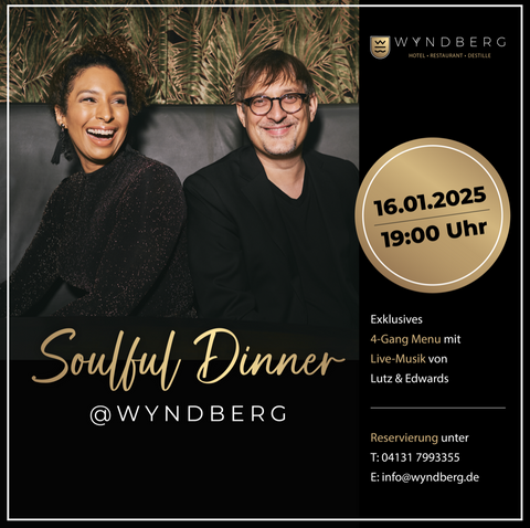 Soulful Dinner am 16.01.2025 um 19:00 Uhr mit Lutz & Edwards