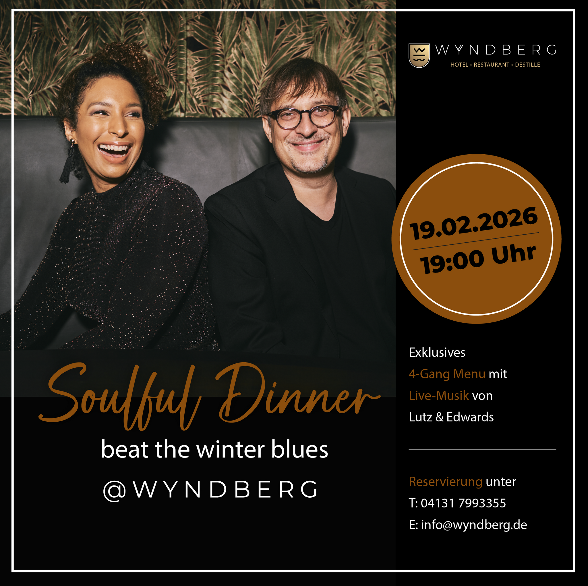 Soulful Dinner am 19.02.2026 um 19:00 Uhr mit Lutz & Edwards